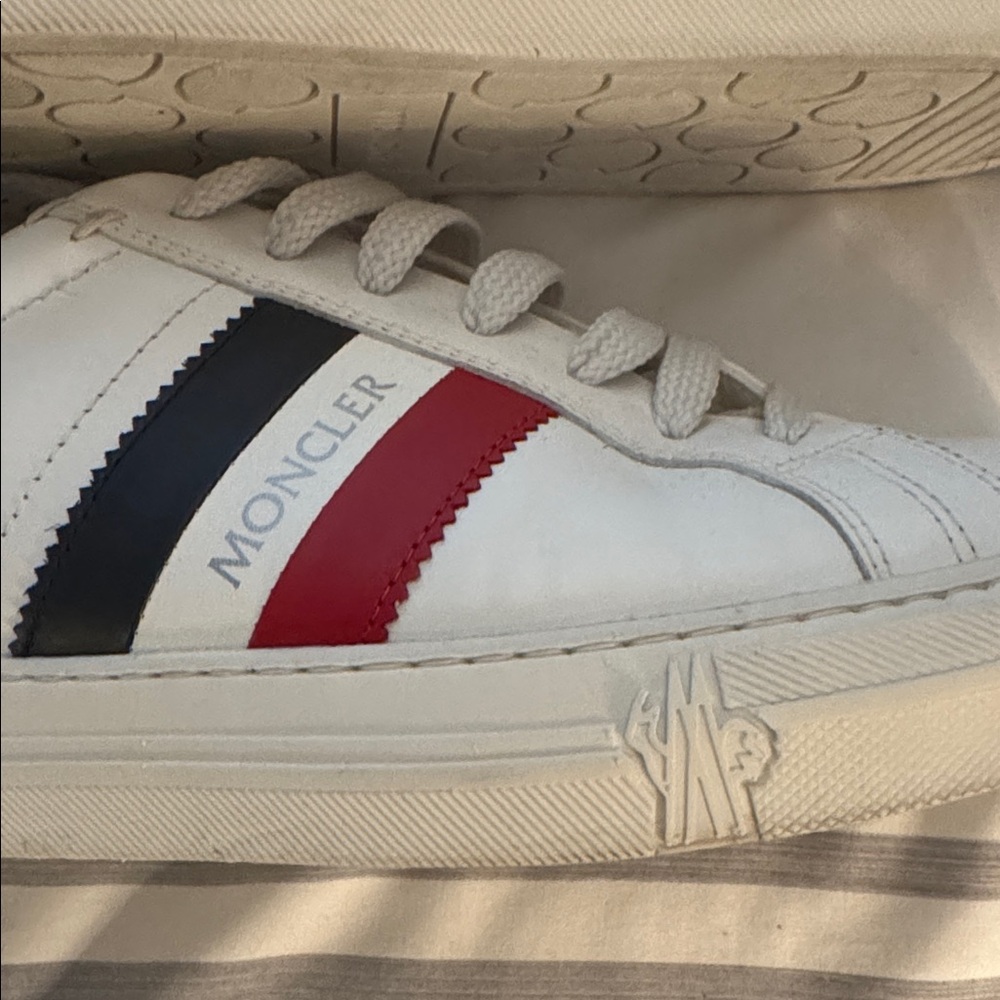Moncler White Sneakers with Red and Black Accents 9us (42eu) - Picture 5 of 6